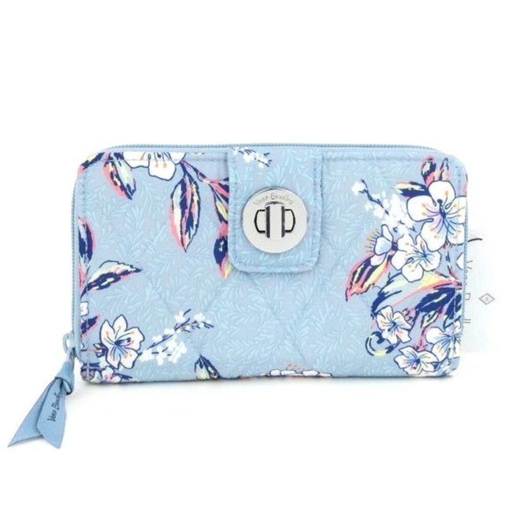 Vera Bradley Cherry Blossoms Ultralight RFID Turnlock Wallet NWT